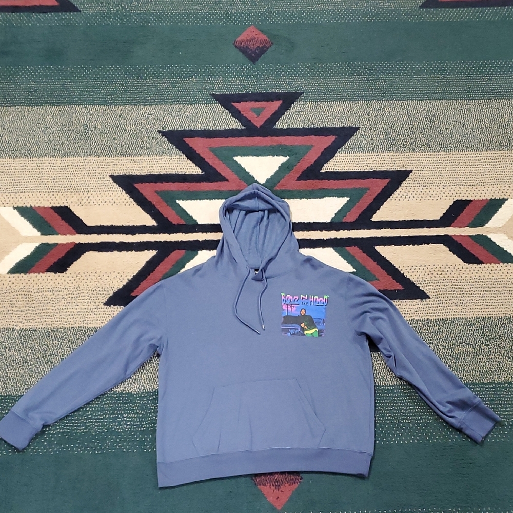 Men's Blue Graphic Hoodie